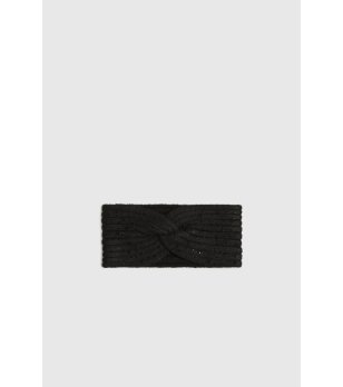 Дамска черна плетена лента за глава снимка