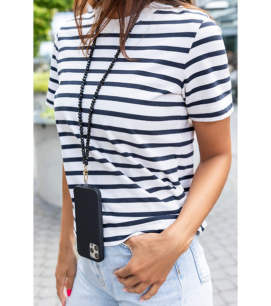 Черна верижка за телефон снимка