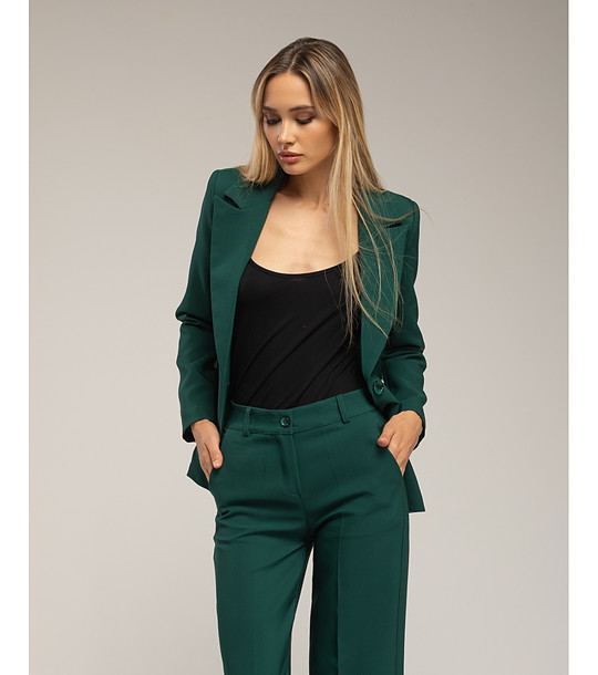 Дамско тъмнозелено сако снимка