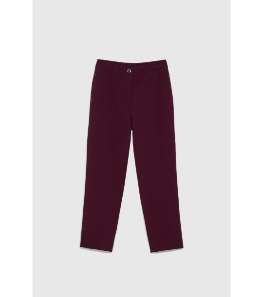 Дамски панталон в бордо снимка