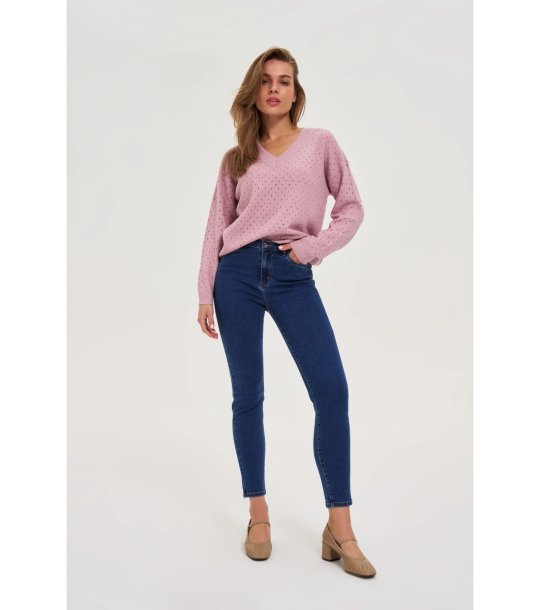 Дамски розов пуловер  снимка