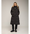 Дълго зимно черно дамско яке-0 снимка