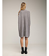 Рокля в сиво от фино плетиво-2 снимка