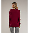 Тънък дамски пуловер в цвят бордо-1 снимка