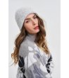 Дамска шапка сив меланж-3 снимка