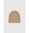 Дамска шапка в бежов меланж с рипс-2 снимка
