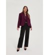 Дамско бордо сако с елегантен дизайн-2 снимка