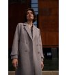 Дълго сиво дамско палто-2 снимка