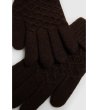 Дамски тъмнокафяви ръкавици плетени-1 снимка