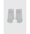 Дамски светлосиви ръкавици с маншет-0 снимка