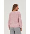 Дамски пуловер в розов меланж-1 снимка