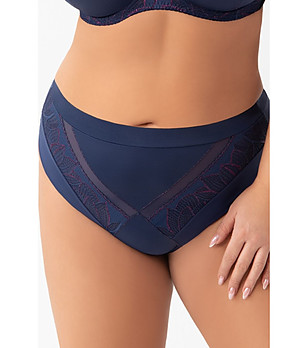 Тъмносини бикини с висока талия Astrid снимка