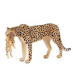 Фигурка Женски гепард с малко снимка