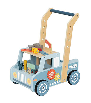 Дървена играчка за бутане Камион с инструменти снимка