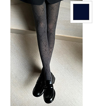Дамски матов чорапогащник COLETTE в цвят тъмносин 60 DEN снимка