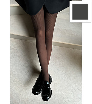 Чорапогащник в цвят графит с фини рипсове COSTINA 60 DEN снимка