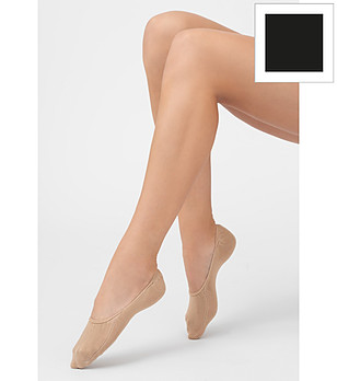 Дамски черни чорапи терлици с фин кант COTON BAMBOO снимка