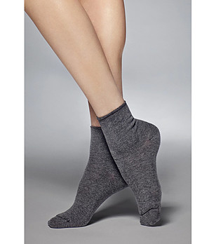 Дамски чорапи в меланж 300 DEN COTONE с нестягащ ластик снимка