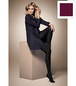 Чорапогащник 30 DEN DIMENSION с 3D ефект в цвят бордо снимка