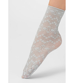 Чорапи в цвят мента с флорален мотив FABIENNE снимка