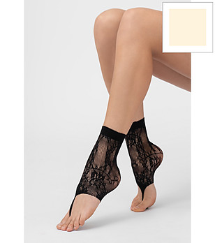 Дамски чорапи без пръсти в цвят екрю INFRADITTO снимка