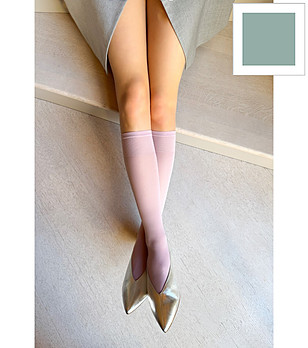 Дамски чорапи в цвят мента 40 DEN KATRIN матови снимка