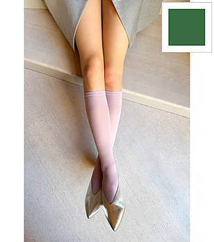 Чорапи в смарагдово зелено 40 DEN KATRIN матови снимка