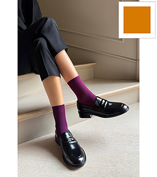 Дамски чорапи KATRIN в оранжев нюанс 40 DEN матови снимка