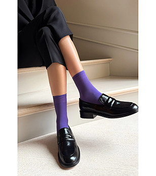 Матови чорапи в цвят слива 40 DEN KATRIN снимка