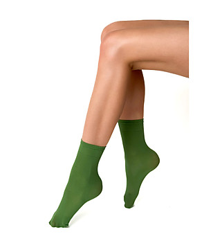 Зелени чорапи 40 DEN KATRIN с комфортен ластик снимка