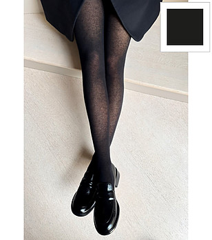 Черен чорапогащник LANA SOFT 100 DEN плътен снимка