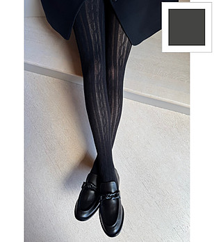 Чорапогащник LINDA в цвят графит 80 DEN с рипс снимка