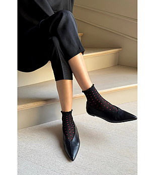 Черни чорапи на червени точки MYRIAM снимка