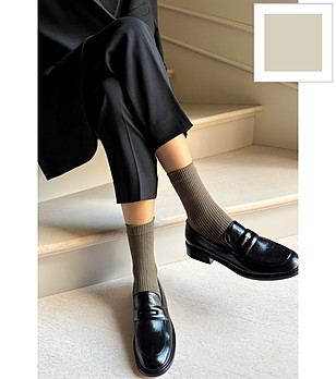 Дамски сиви чорапи на пепит PEPITONE снимка