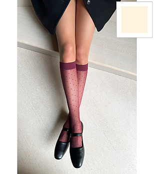 Екрю чорапи на точки 20 DEN PUNTINI снимка