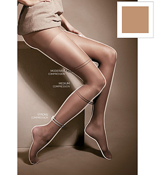 Чорапогащник RELAX в цвят коняк 20 DEN с компресия снимка