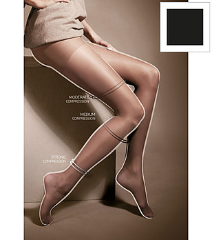 Черен чорапогащник 20 DEN RELAX с компресия снимка