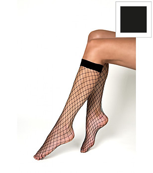 Дамски черни чорапи с едра мрежа RETE GRANDI снимка