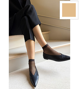 Дамски мрежести чорапи в натурален цвят RETE снимка