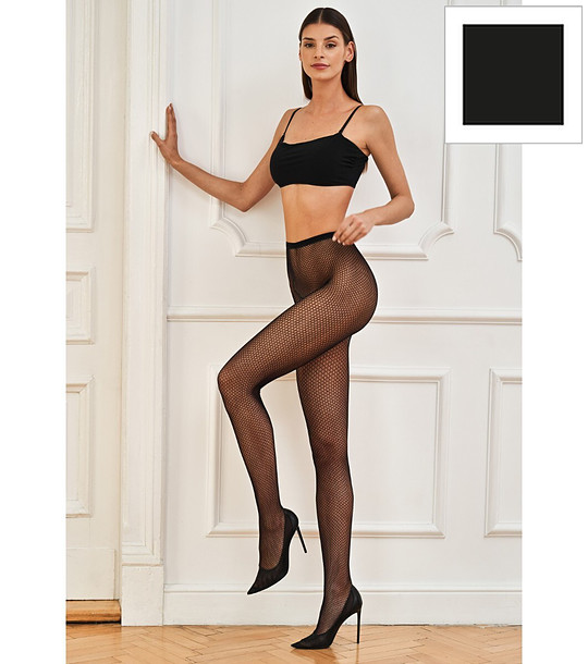 Черен чорапогащник с мрежа MAGICA снимка