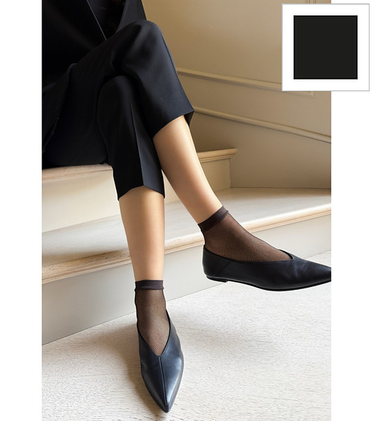 Дамски черни мрежести чорапки RETE снимка