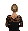 Дамска черна блуза с дантела AMALIA-1 снимка