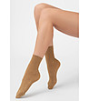 Дамски чорапи в бежово-златисто с лурекс FLAVIA-1 снимка