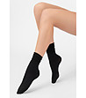 Черни дамски чорапи JASMINE с лурексов ластик-1 снимка
