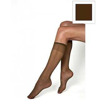 2 бр чорапи в цвят капучино с подсилени пръсти 15 DEN SPRING снимка