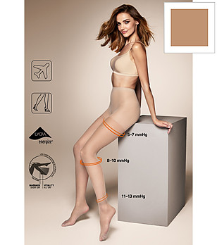 Чорапогащник 20 DEN STRONG PRESS в цвят коняк с компресия снимка