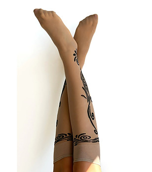 Чорапи в телесен нюанс 20 DEN TATUAGGIO с имитация на татуировка снимка
