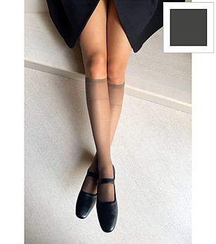 2 бр графитени чорапи с подсилени пръсти 20 DEN VERBENA снимка