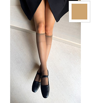 2 бр чорапи до коляното в цвят визон 20 DEN VERBENA снимка