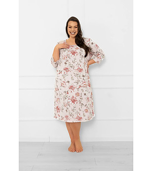 Памучна нощница с флорален принт Betula снимка